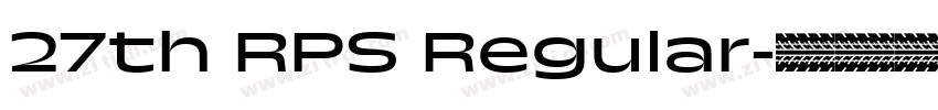 27th RPS Regular字体转换